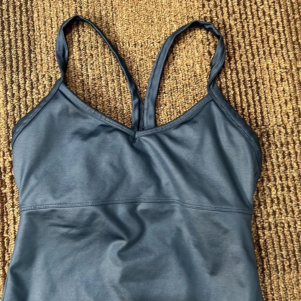 Alo Yoga REFLECTION Blue Glossy Tank size S